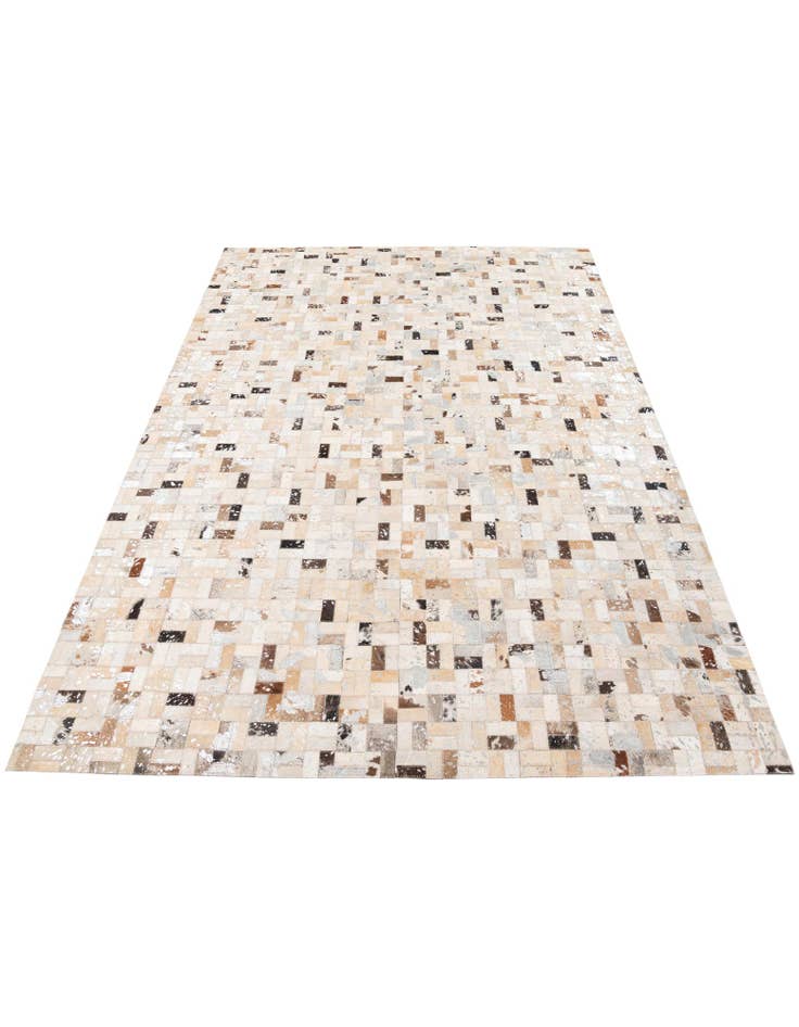 Detail image of 5' 3 x 7' 5 Cowhide Stocks Rug