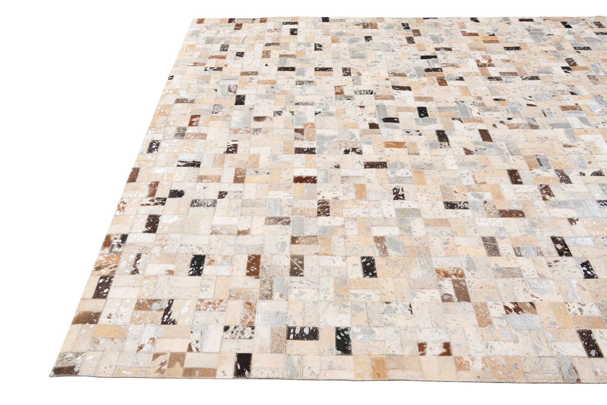 5' 3 x 7' 5 Cowhide Stocks Rug