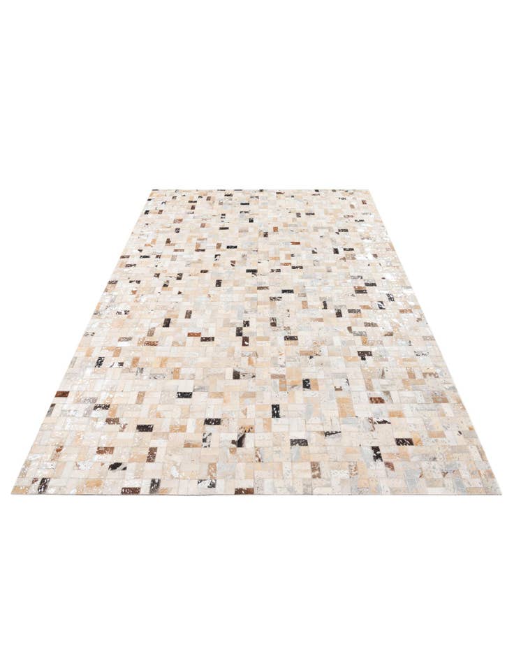Detail image of 5' 3 x 7' 6 Cowhide Stocks Rug