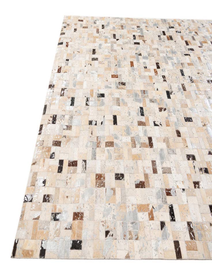 Detail image of 5' 3 x 7' 6 Cowhide Stocks Rug