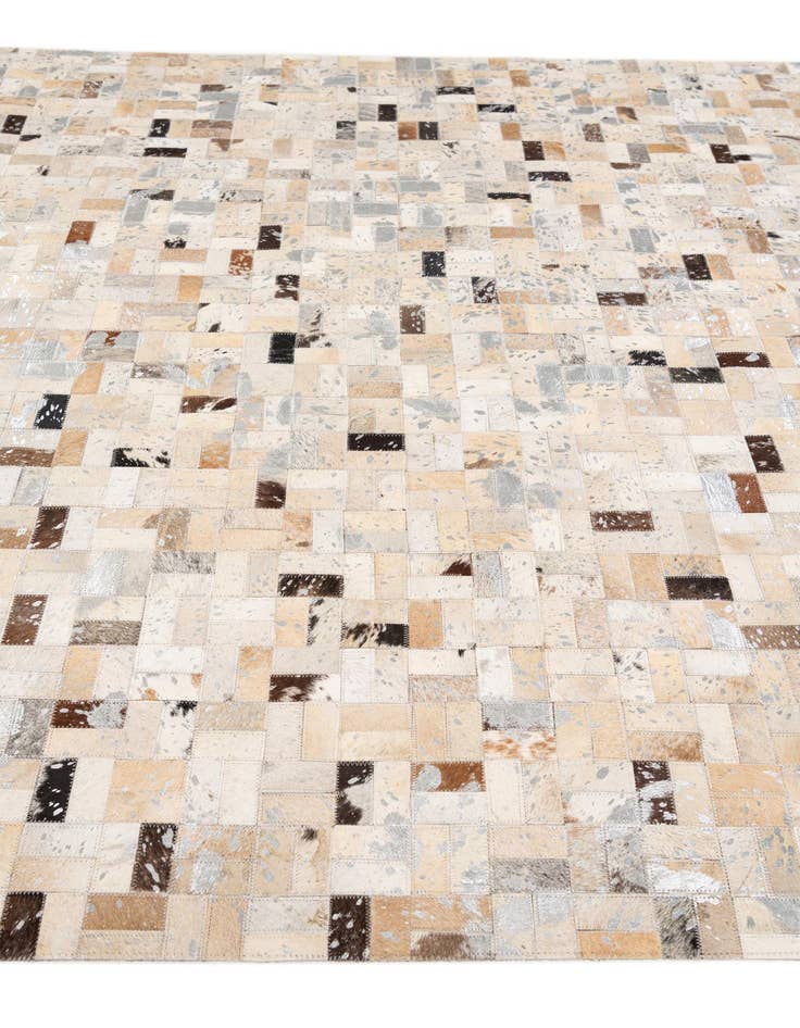 Detail image of 5' 3 x 7' 6 Cowhide Stocks Rug