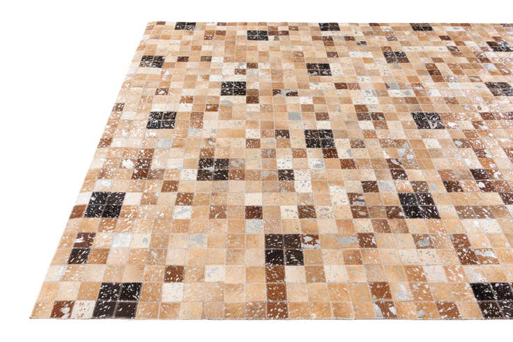 Detail image of 5' 3 x 7' 6 Cowhide Stocks Rug