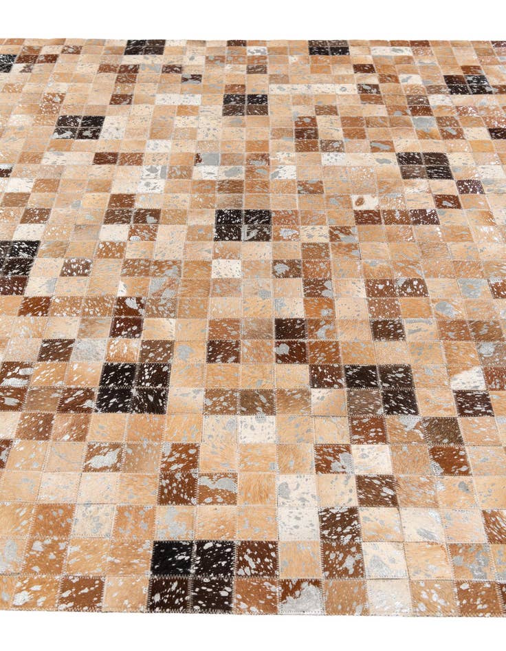 Detail image of 5' 3 x 7' 6 Cowhide Stocks Rug