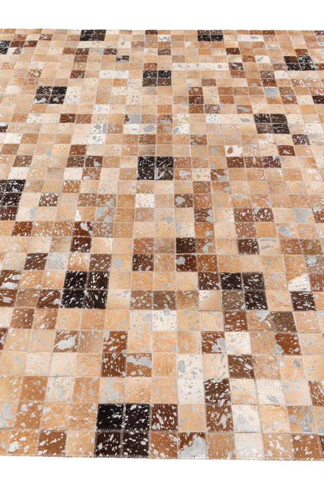 Detail image of 5' 3 x 7' 6 Cowhide Stocks Rug