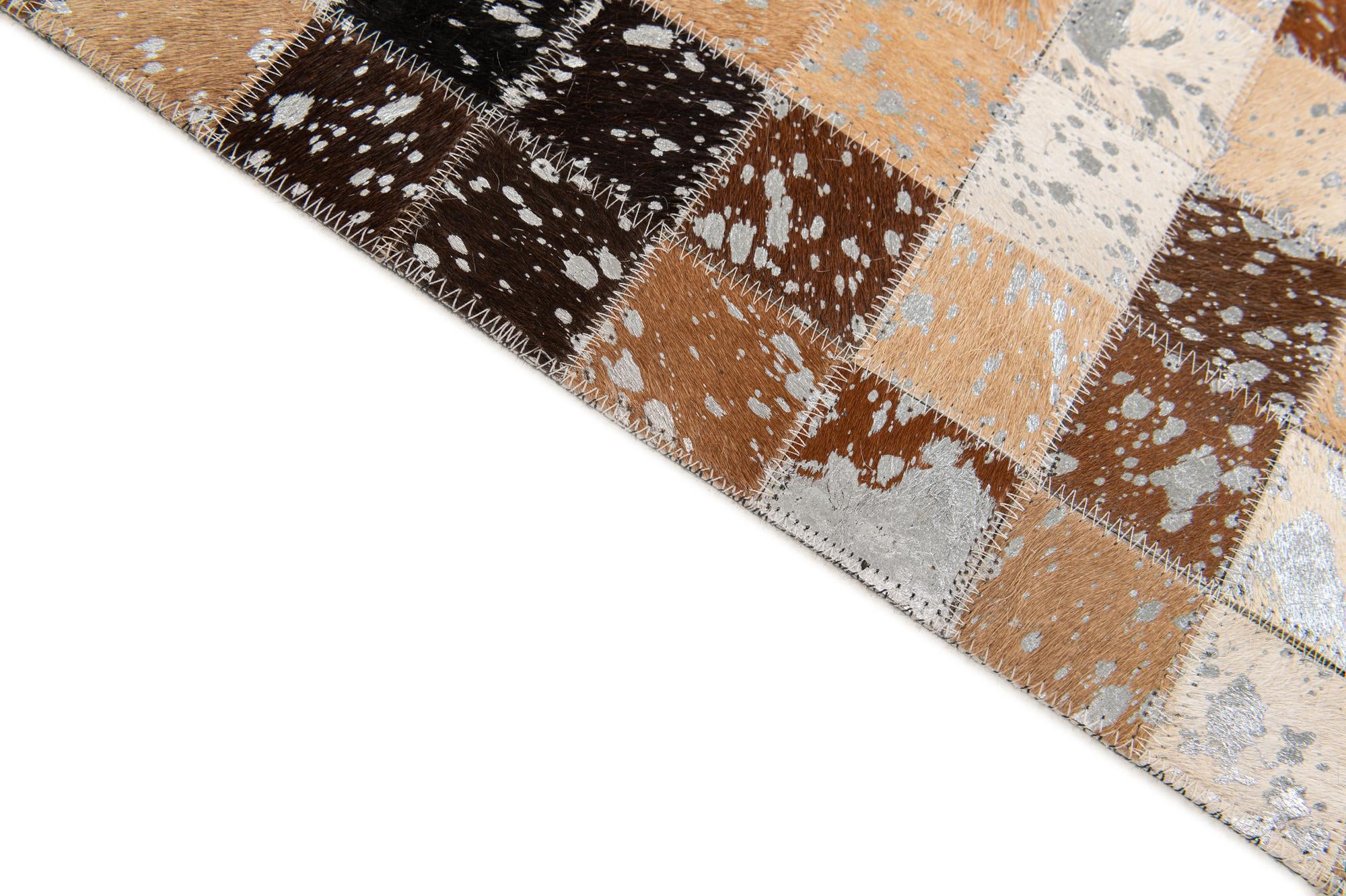 5' 3 x 7' 6 Cowhide Stocks Rug