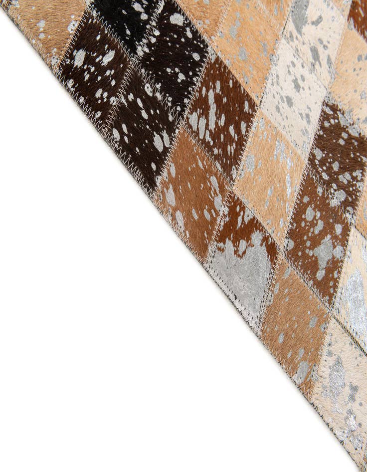 Detail image of 5' 3 x 7' 6 Cowhide Stocks Rug