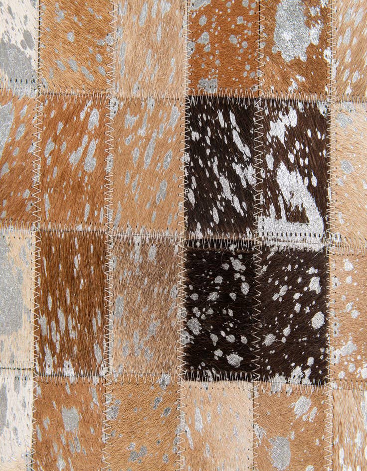 Detail image of 5' 3 x 7' 6 Cowhide Stocks Rug