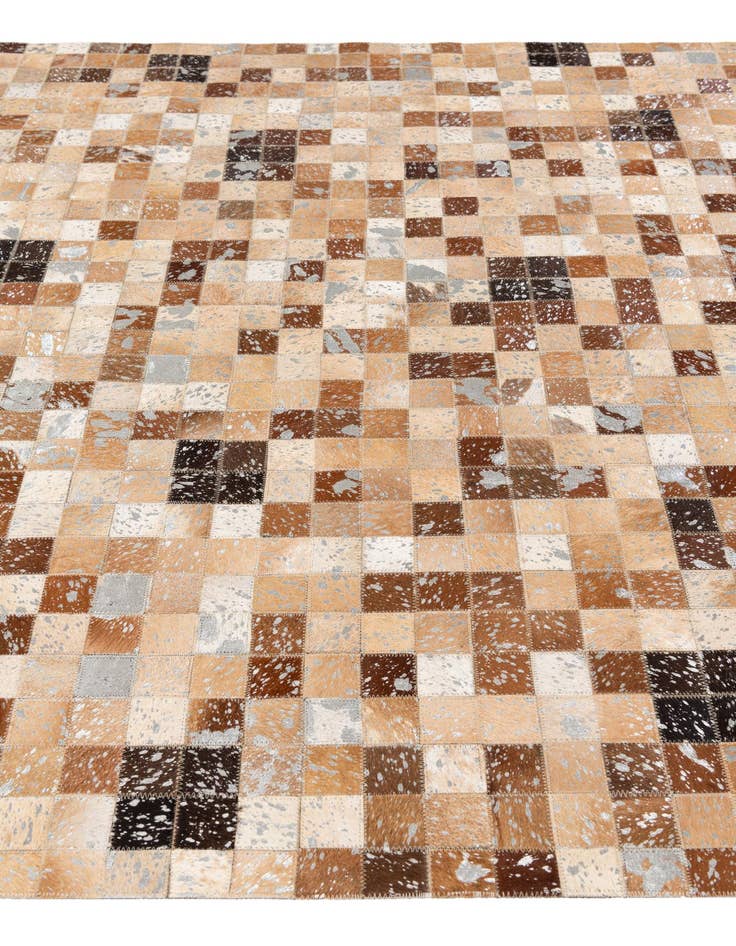 Detail image of 5' 2 x 7' 6 Cowhide Stocks Rug