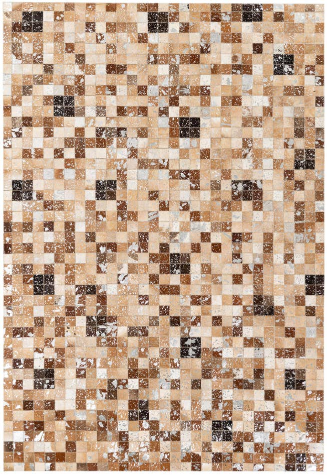 Detail image of 5' 2 x 7' 6 Cowhide Stocks Rug