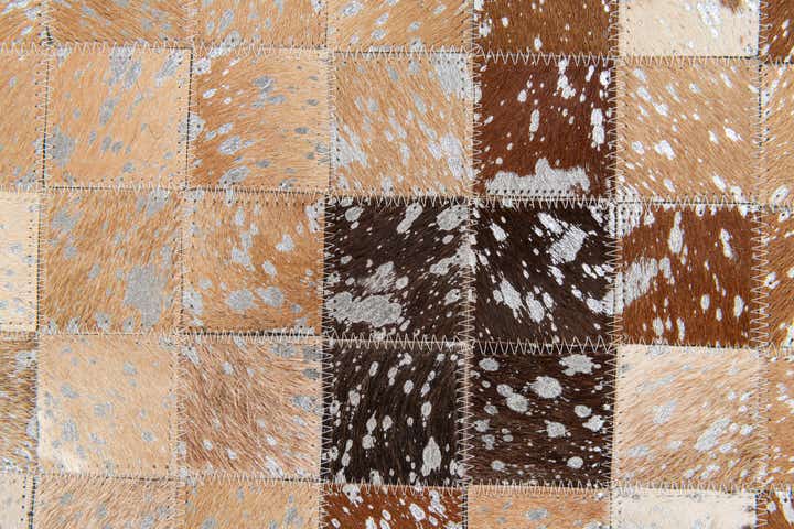 5' 3 x 7' 7 Cowhide Stocks Rug