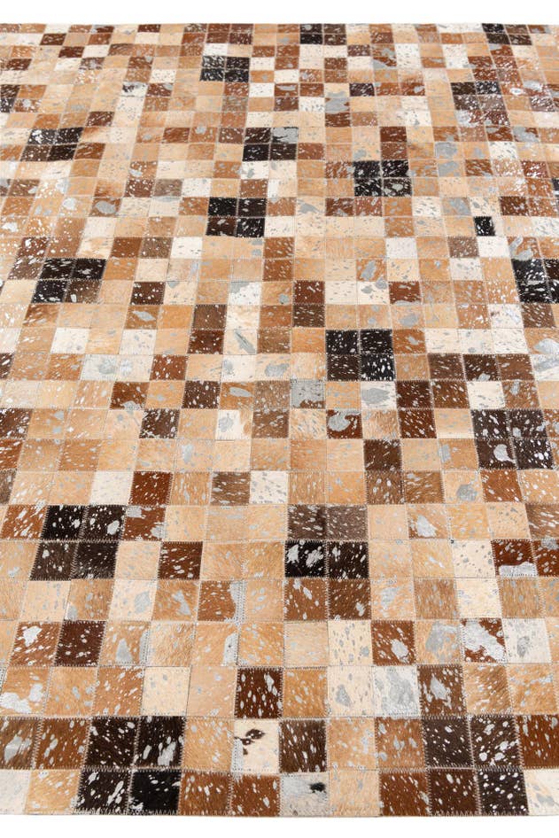 Detail image of 5' 3 x 7' 6 Cowhide Stocks Rug