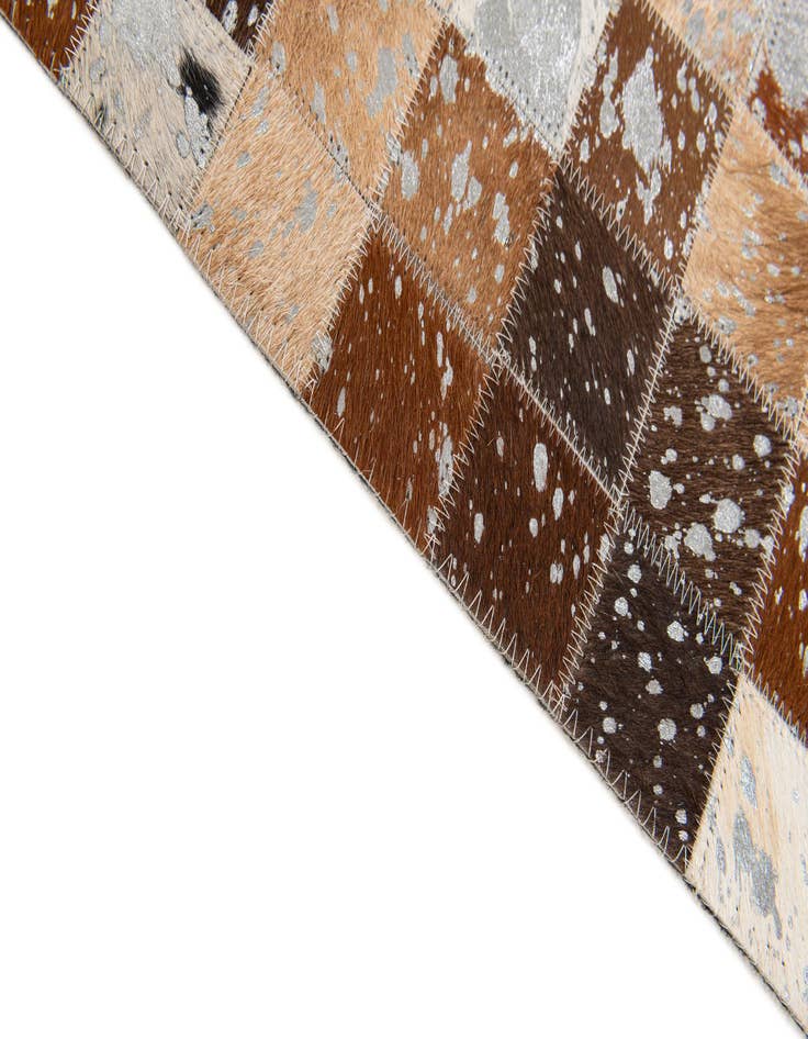 Detail image of 5' 3 x 7' 6 Cowhide Stocks Rug