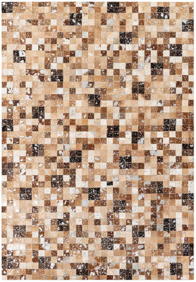 Detail image of 5' 3 x 7' 6 Cowhide Stocks Rug