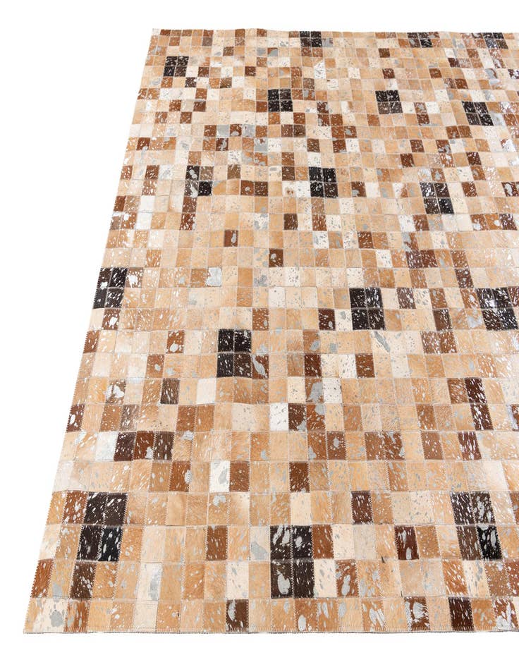 Detail image of 5' 2 x 7' 6 Cowhide Stocks Rug