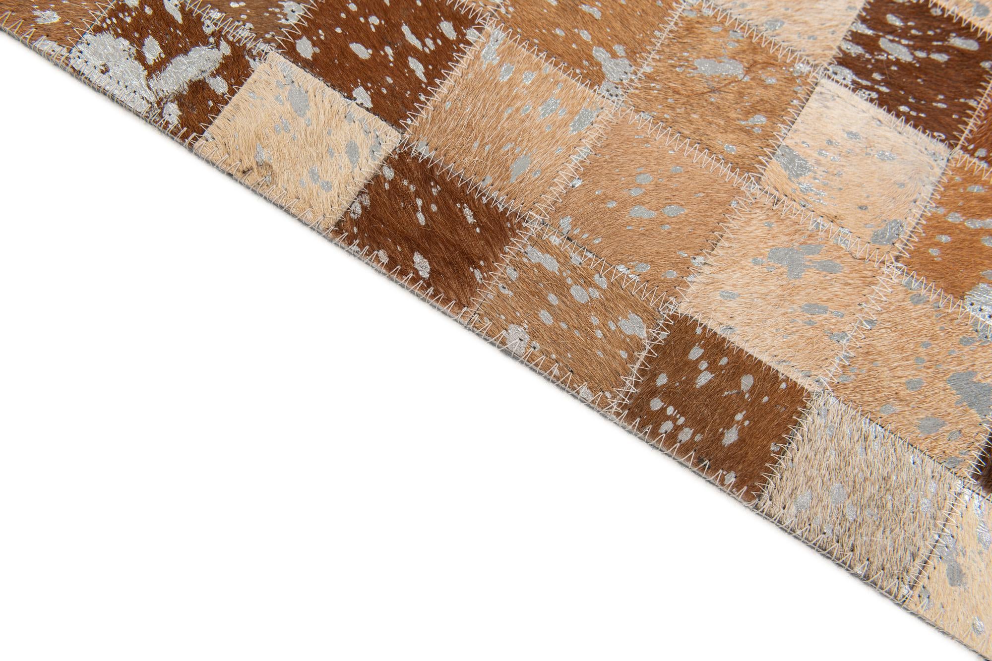 5' 2 x 7' 6 Cowhide Stocks Rug