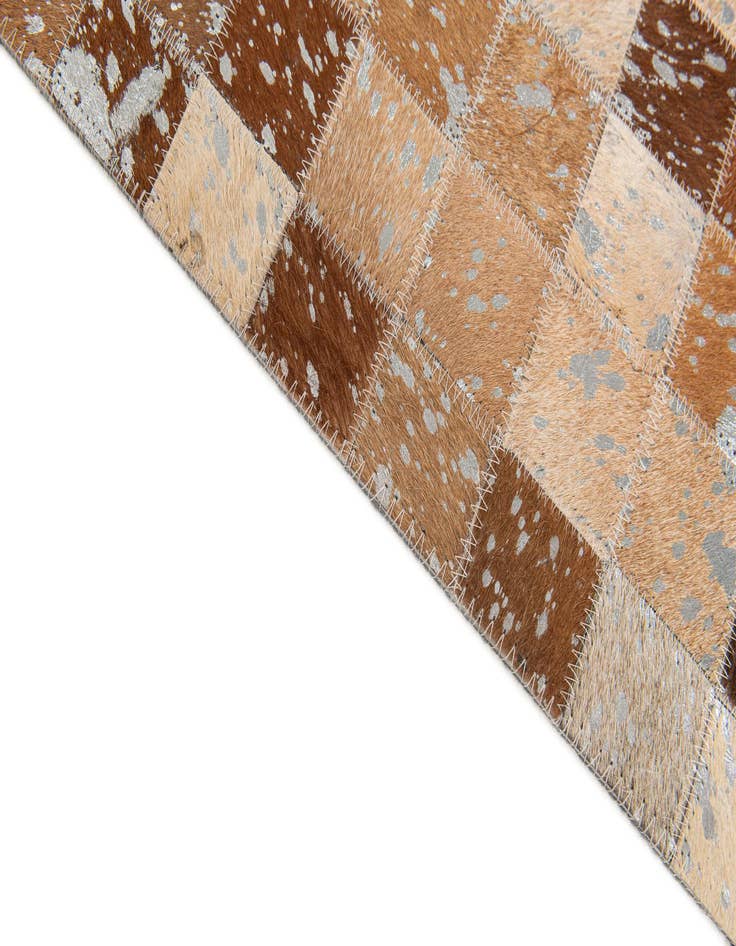 Detail image of 5' 2 x 7' 6 Cowhide Stocks Rug
