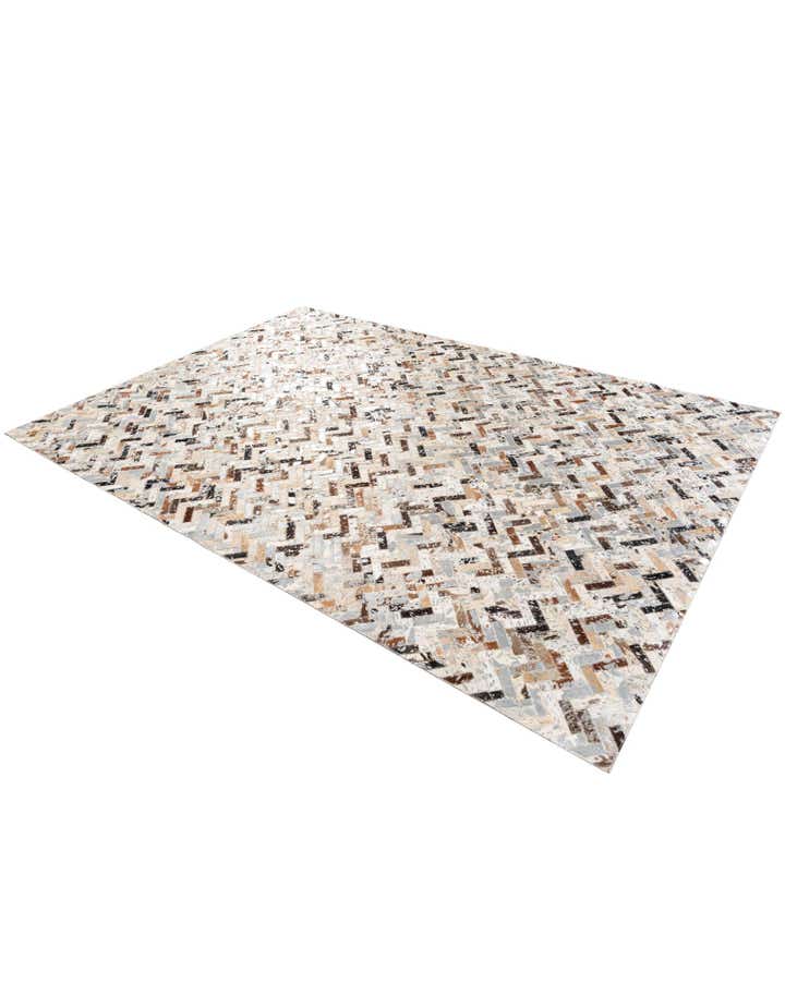 5' 3 x 7' 5 Cowhide Stocks Rug