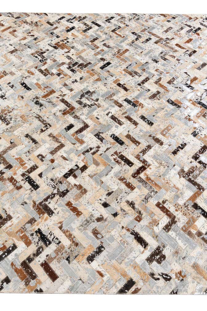 5' 3 x 7' 5 Cowhide Stocks Rug