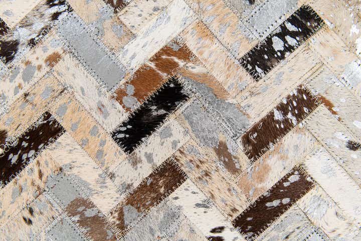 5' 3 x 7' 5 Cowhide Stocks Rug