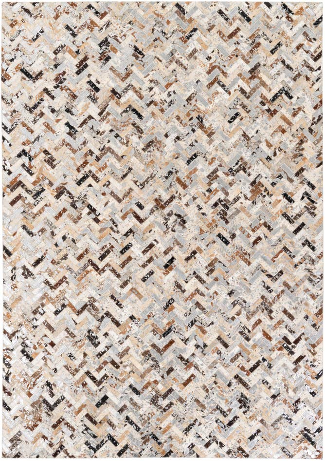 Detail image of 5' 3 x 7' 5 Cowhide Stocks Rug