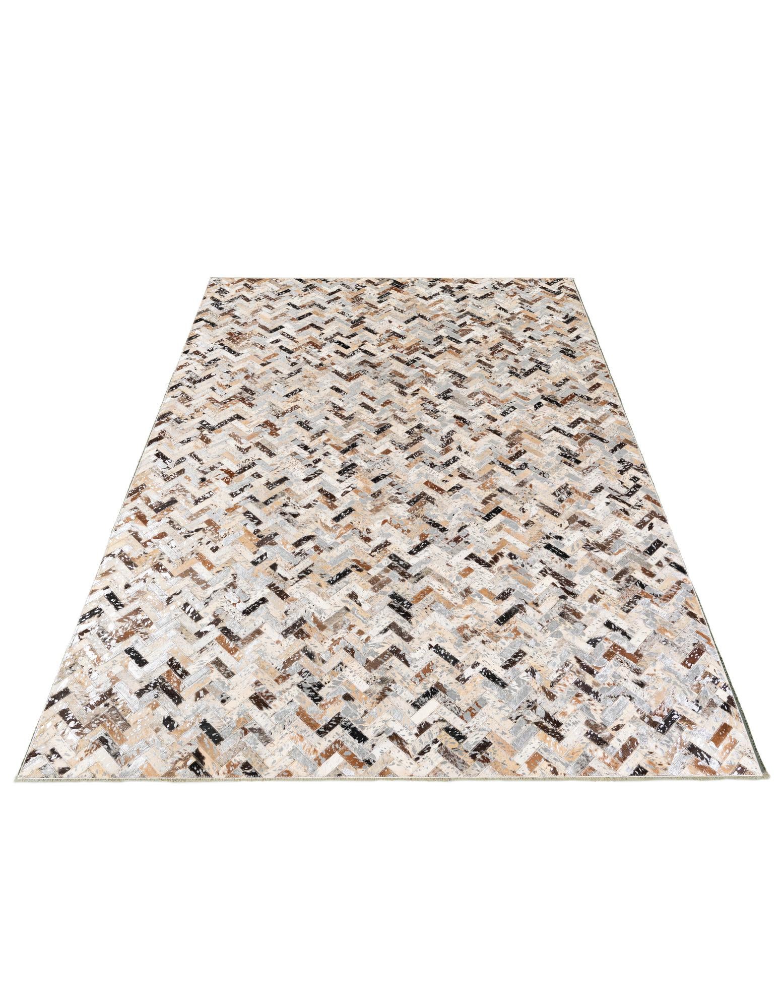 5' 3 x 7' 8 Cowhide Stocks Rug