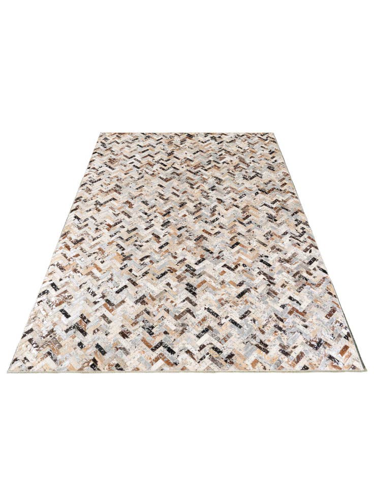 Detail image of 5' 3 x 7' 8 Cowhide Stocks Rug