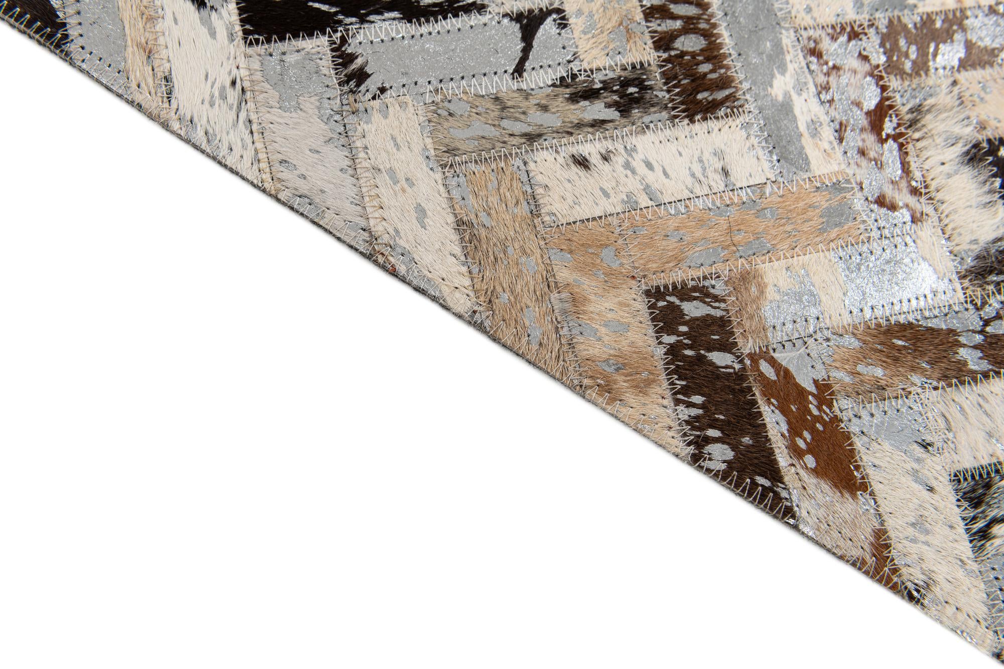 5' 3 x 7' 8 Cowhide Stocks Rug