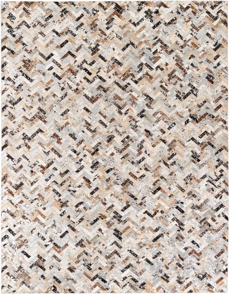 Detail image of 5' 3 x 7' 8 Cowhide Stocks Rug