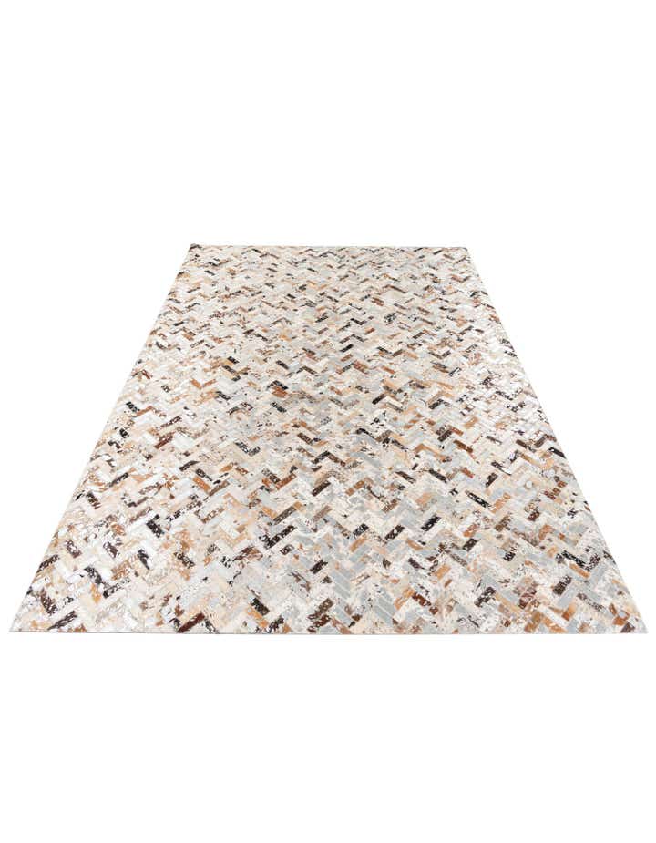 5' 4 x 7' 7 Cowhide Stocks Rug