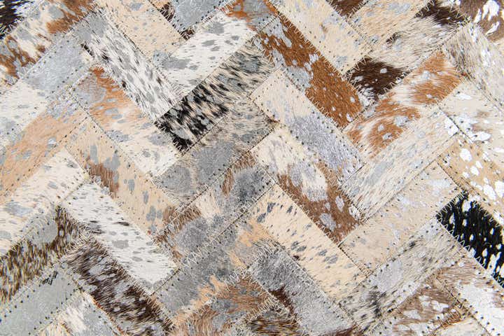 5' 4 x 7' 7 Cowhide Stocks Rug