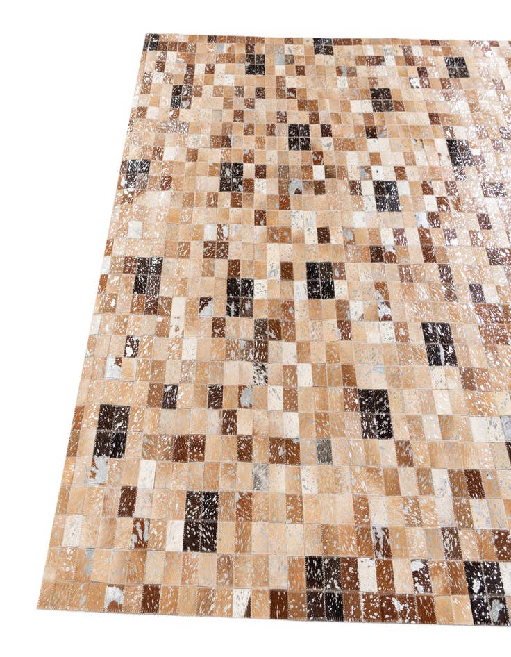 Detail image of 5' 2 x 7' 6 Cowhide Stocks Rug