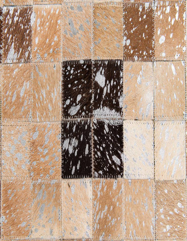 Detail image of 5' 2 x 7' 6 Cowhide Stocks Rug