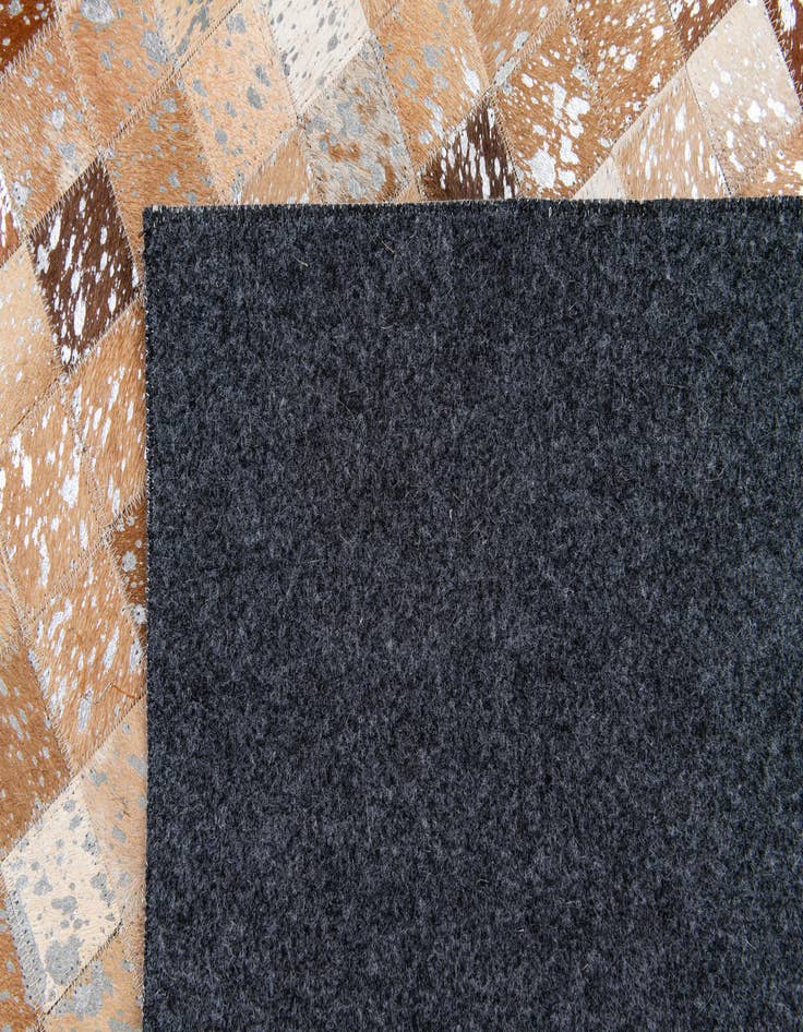 Detail image of 5' 2 x 7' 6 Cowhide Stocks Rug