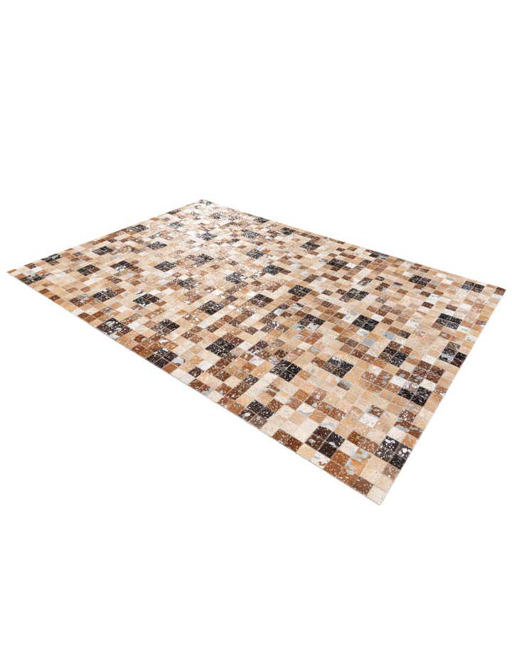 5' 3 x 7' 7 Cowhide Stocks Rug