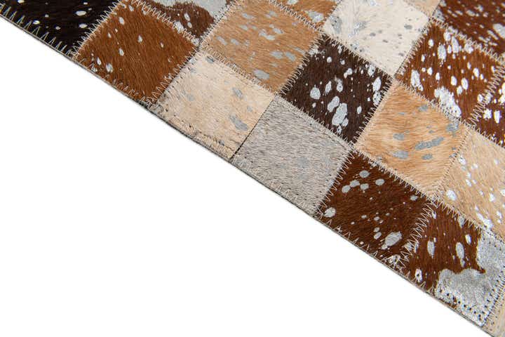5' 3 x 7' 7 Cowhide Stocks Rug