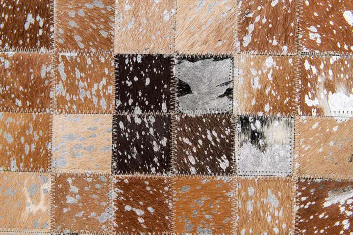5' 3 x 7' 7 Cowhide Stocks Rug