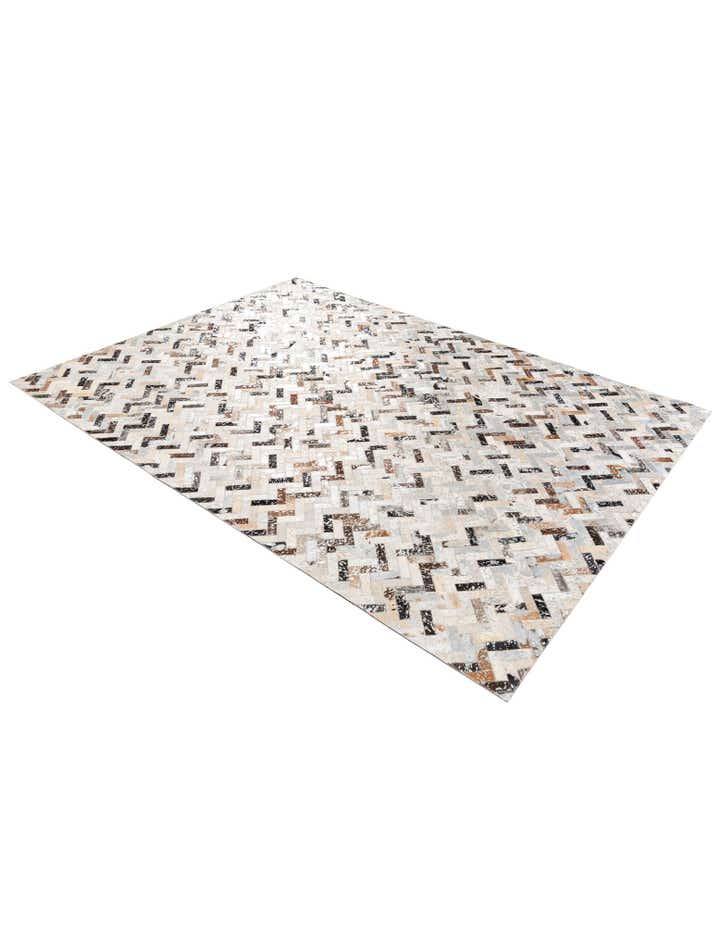 5' 3 x 7' 3 Cowhide Stocks Rug