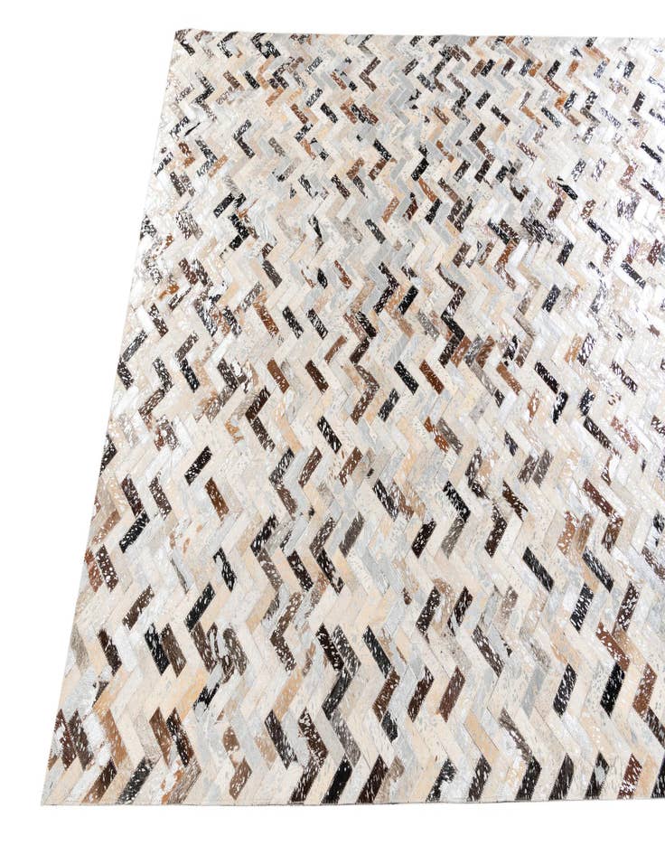 Detail image of 5' 3 x 7' 3 Cowhide Stocks Rug