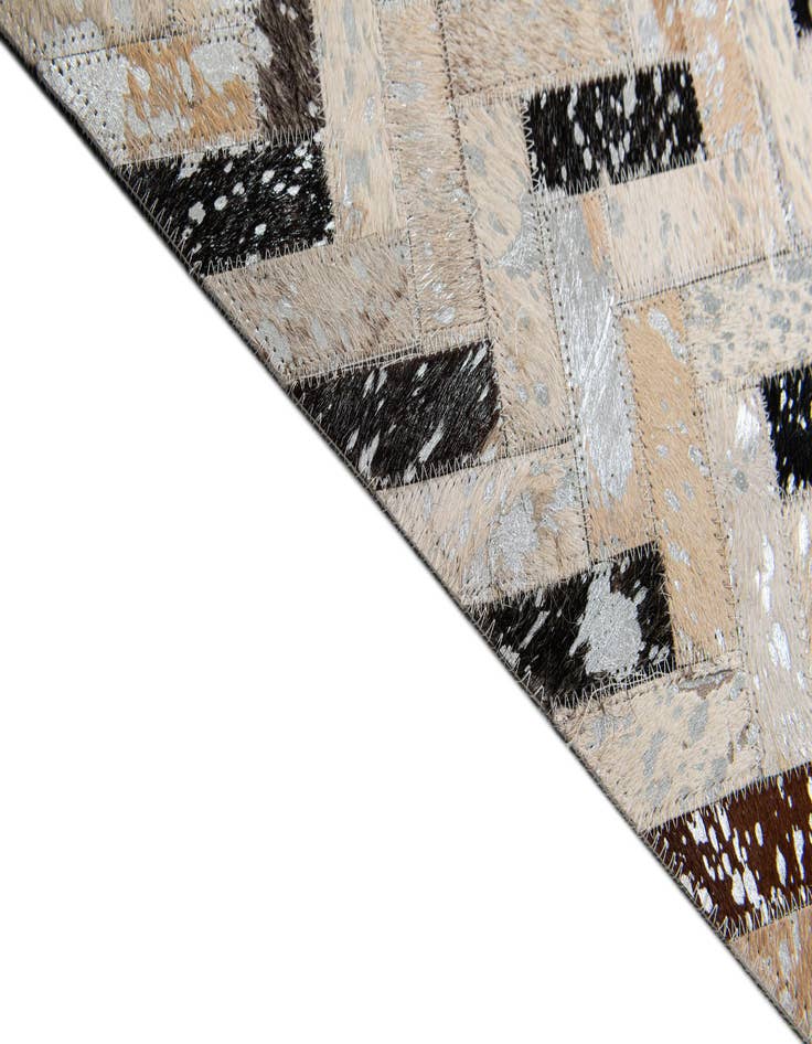 Detail image of 5' 3 x 7' 3 Cowhide Stocks Rug