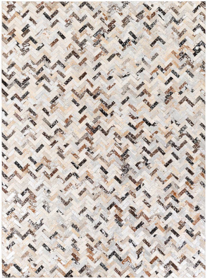 Detail image of 5' 3 x 7' 3 Cowhide Stocks Rug