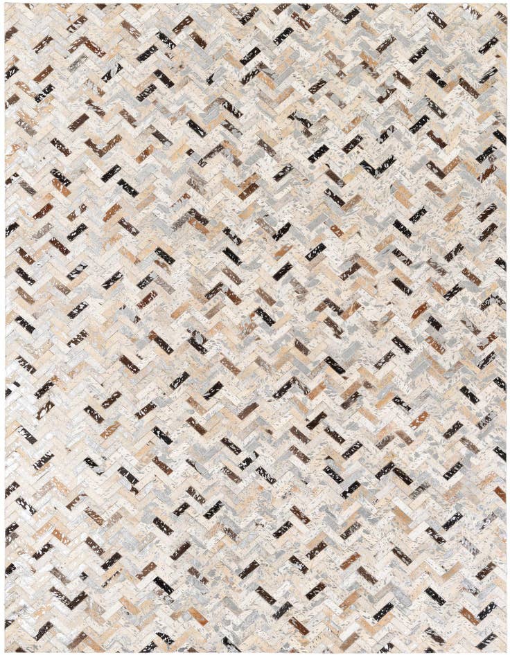 Detail image of 5' 3 x 7' 6 Cowhide Stocks Rug
