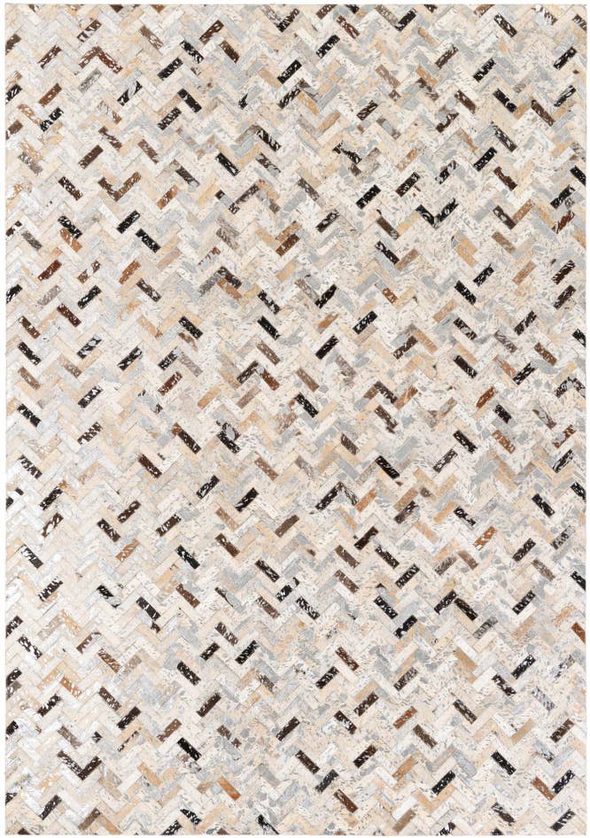 Detail image of 5' 3 x 7' 6 Cowhide Stocks Rug