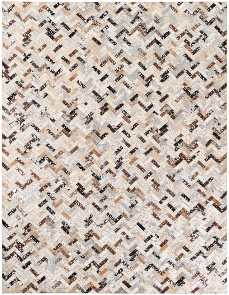 Detail image of 5' 3 x 7' 5 Cowhide Stocks Rug