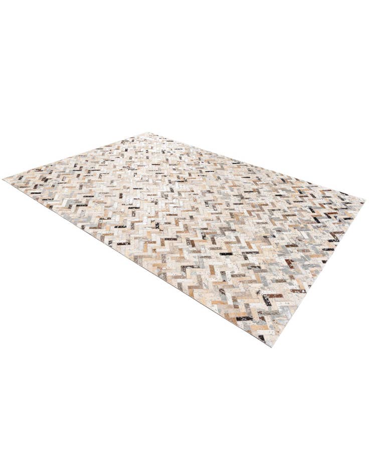 Detail image of 5' 2 x 7' 5 Cowhide Stocks Rug