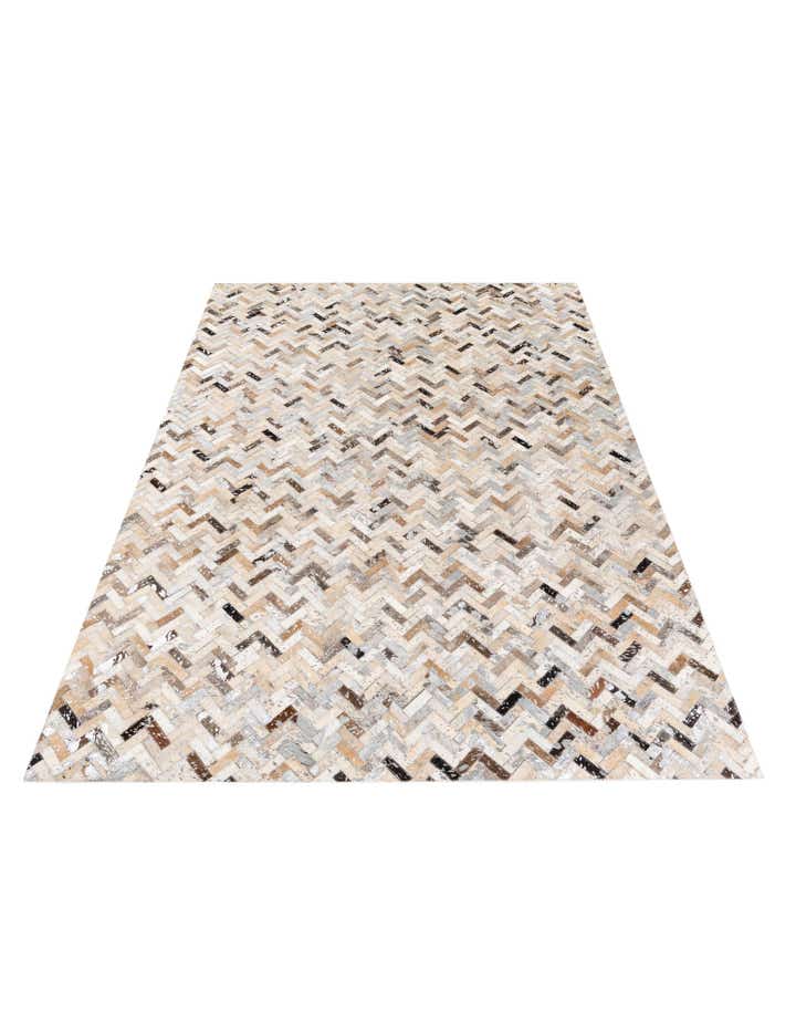5' 2 x 7' 5 Cowhide Stocks Rug