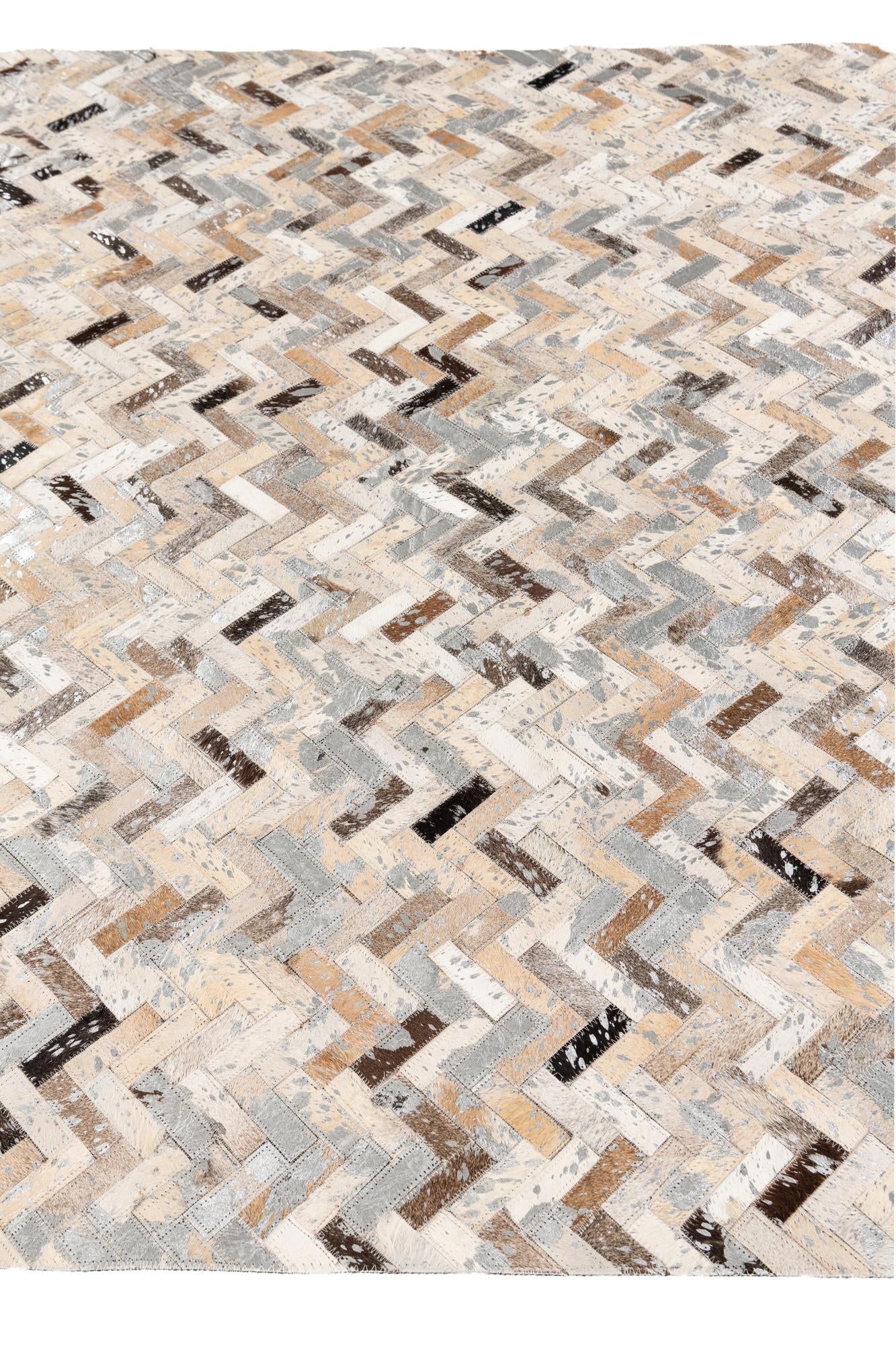 5' 2 x 7' 5 Cowhide Stocks Rug