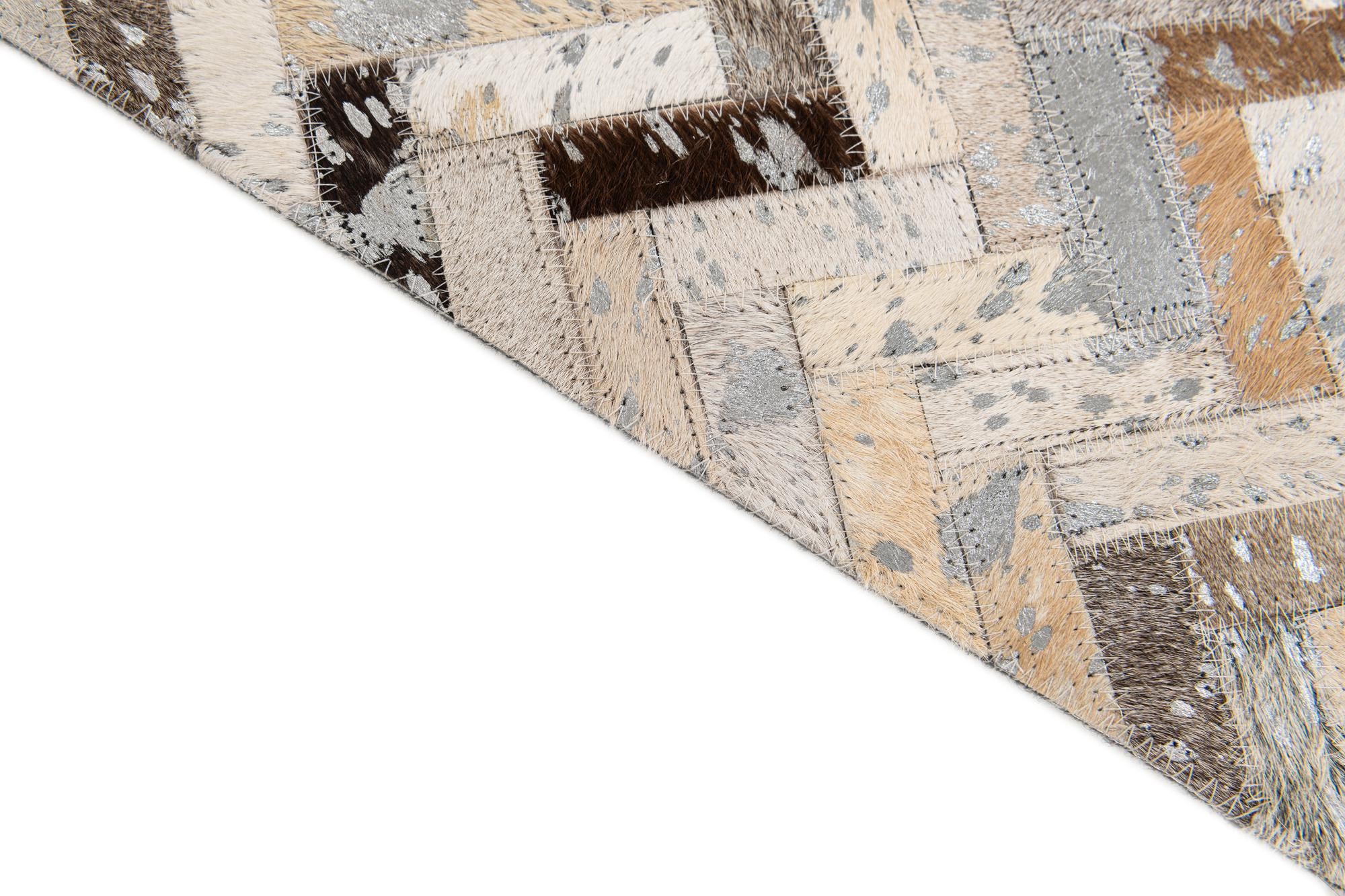 5' 2 x 7' 5 Cowhide Stocks Rug