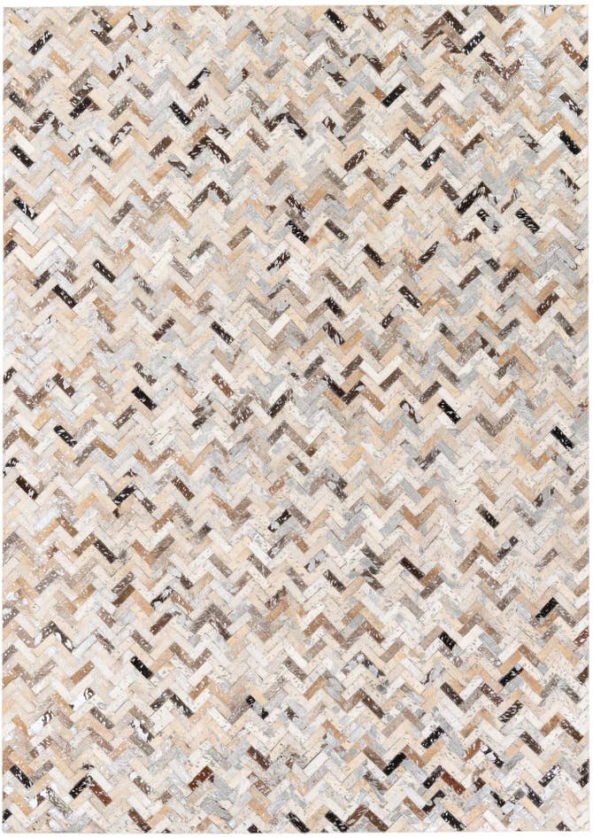 Detail image of 5' 2 x 7' 5 Cowhide Stocks Rug