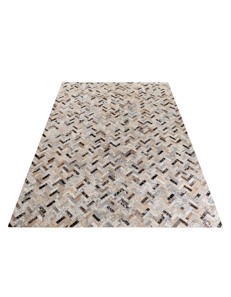 Detail image of 5' 4 x 7' 6 Cowhide Stocks Rug