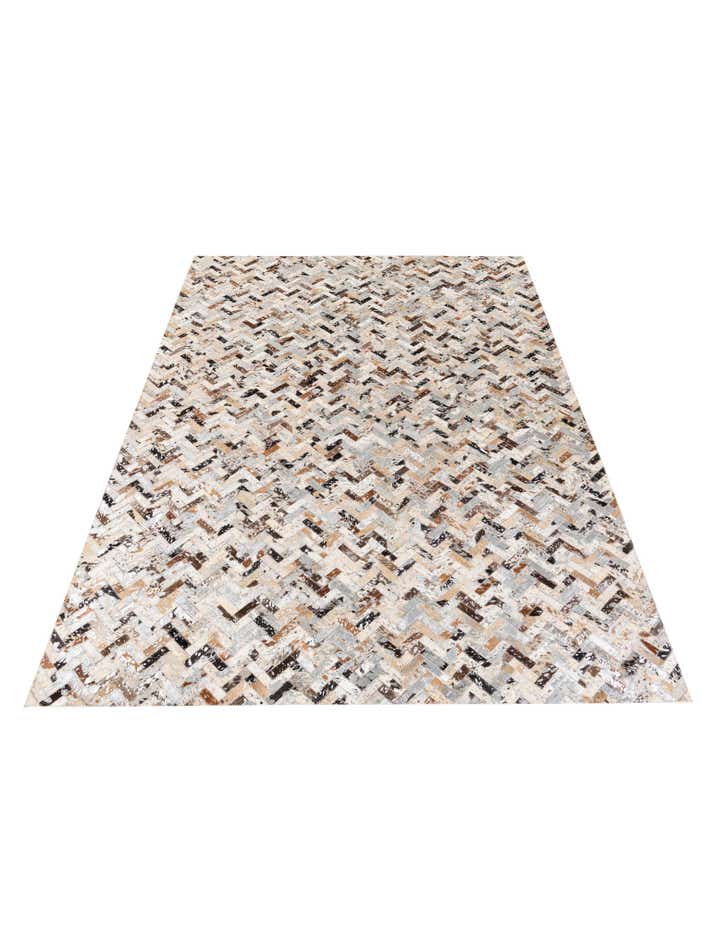 5' 3 x 7' 5 Cowhide Stocks Rug